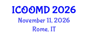 International Conference on Osteoporosis, Osteoarthritis and Musculoskeletal Diseases (ICOOMD) November 11, 2026 - Rome, Italy