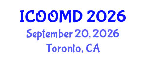 International Conference on Osteoporosis, Osteoarthritis and Musculoskeletal Diseases (ICOOMD) September 20, 2026 - Toronto, Canada