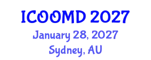 International Conference on Osteoporosis, Osteoarthritis and Musculoskeletal Diseases (ICOOMD) January 28, 2027 - Sydney, Australia