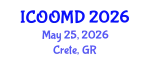 International Conference on Osteoporosis, Osteoarthritis and Musculoskeletal Diseases (ICOOMD) May 25, 2026 - Crete, Greece