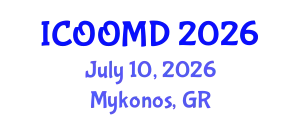 International Conference on Osteoporosis, Osteoarthritis and Musculoskeletal Diseases (ICOOMD) July 10, 2026 - Mykonos, Greece
