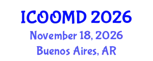 International Conference on Osteoporosis, Osteoarthritis and Musculoskeletal Diseases (ICOOMD) November 18, 2026 - Buenos Aires, Argentina