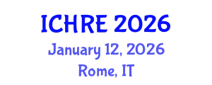 International Conference on Human Reproduction and Embryology (ICHRE) January 12, 2026 - Rome, Italy