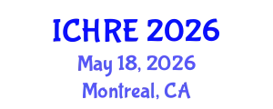 International Conference on Human Reproduction and Embryology (ICHRE) May 18, 2026 - Montreal, Canada