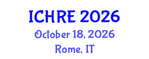 International Conference on Human Reproduction and Embryology (ICHRE) October 18, 2026 - Rome, Italy