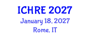 International Conference on Human Reproduction and Embryology (ICHRE) January 18, 2027 - Rome, Italy