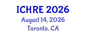 International Conference on Human Reproduction and Embryology (ICHRE) August 14, 2026 - Toronto, Canada
