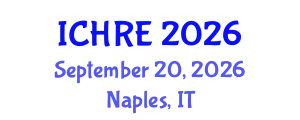 International Conference on Human Reproduction and Embryology (ICHRE) September 20, 2026 - Naples, Italy