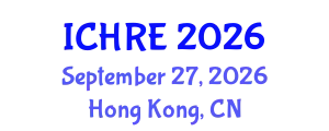 International Conference on Human Reproduction and Embryology (ICHRE) September 27, 2026 - Hong Kong, China