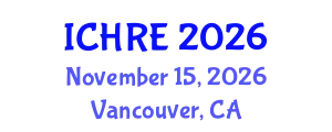 International Conference on Human Reproduction and Embryology (ICHRE) November 15, 2026 - Vancouver, Canada