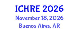 International Conference on Human Reproduction and Embryology (ICHRE) November 18, 2026 - Buenos Aires, Argentina