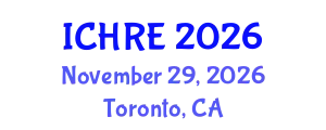 International Conference on Human Reproduction and Embryology (ICHRE) November 29, 2026 - Toronto, Canada