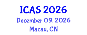 International Conference on Animal Sciences (ICAS) December 09, 2026 - Macau, China
