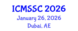 International Conference on Mathematics, Statistics and Scientific Computing (ICMSSC) January 26, 2026 - Dubai, United Arab Emirates