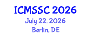 International Conference on Mathematics, Statistics and Scientific Computing (ICMSSC) July 22, 2026 - Berlin, Germany