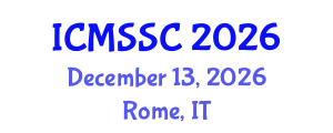 International Conference on Mathematics, Statistics and Scientific Computing (ICMSSC) December 13, 2026 - Rome, Italy