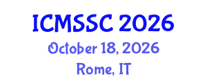 International Conference on Mathematics, Statistics and Scientific Computing (ICMSSC) October 18, 2026 - Rome, Italy