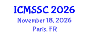 International Conference on Mathematics, Statistics and Scientific Computing (ICMSSC) November 18, 2026 - Paris, France