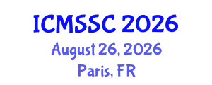 International Conference on Mathematics, Statistics and Scientific Computing (ICMSSC) August 26, 2026 - Paris, France