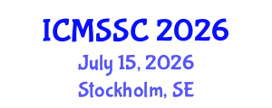 International Conference on Mathematics, Statistics and Scientific Computing (ICMSSC) July 15, 2026 - Stockholm, Sweden