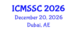 International Conference on Mathematics, Statistics and Scientific Computing (ICMSSC) December 20, 2026 - Dubai, United Arab Emirates