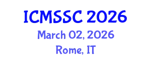 International Conference on Mathematics, Statistics and Scientific Computing (ICMSSC) March 02, 2026 - Rome, Italy