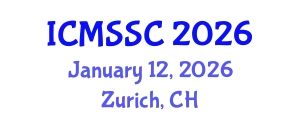 International Conference on Mathematics, Statistics and Scientific Computing (ICMSSC) January 12, 2026 - Zurich, Switzerland