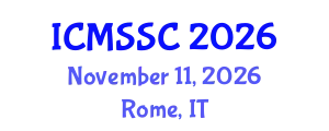 International Conference on Mathematics, Statistics and Scientific Computing (ICMSSC) November 11, 2026 - Rome, Italy