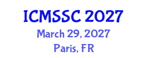 International Conference on Mathematics, Statistics and Scientific Computing (ICMSSC) March 29, 2027 - Paris, France