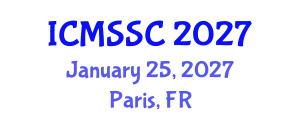 International Conference on Mathematics, Statistics and Scientific Computing (ICMSSC) January 25, 2027 - Paris, France
