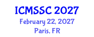 International Conference on Mathematics, Statistics and Scientific Computing (ICMSSC) February 22, 2027 - Paris, France