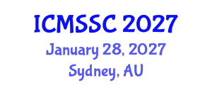 International Conference on Mathematics, Statistics and Scientific Computing (ICMSSC) January 28, 2027 - Sydney, Australia
