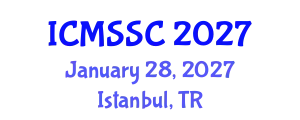 International Conference on Mathematics, Statistics and Scientific Computing (ICMSSC) January 28, 2027 - Istanbul, Turkey