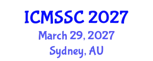 International Conference on Mathematics, Statistics and Scientific Computing (ICMSSC) March 29, 2027 - Sydney, Australia