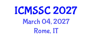 International Conference on Mathematics, Statistics and Scientific Computing (ICMSSC) March 04, 2027 - Rome, Italy