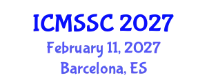 International Conference on Mathematics, Statistics and Scientific Computing (ICMSSC) February 11, 2027 - Barcelona, Spain