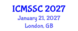 International Conference on Mathematics, Statistics and Scientific Computing (ICMSSC) January 21, 2027 - London, United Kingdom