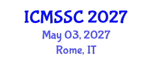 International Conference on Mathematics, Statistics and Scientific Computing (ICMSSC) May 03, 2027 - Rome, Italy
