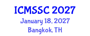 International Conference on Mathematics, Statistics and Scientific Computing (ICMSSC) January 18, 2027 - Bangkok, Thailand