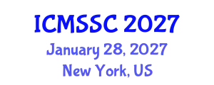 International Conference on Mathematics, Statistics and Scientific Computing (ICMSSC) January 28, 2027 - New York, United States