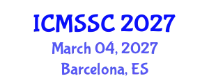 International Conference on Mathematics, Statistics and Scientific Computing (ICMSSC) March 04, 2027 - Barcelona, Spain