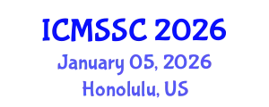 International Conference on Mathematics, Statistics and Scientific Computing (ICMSSC) January 05, 2026 - Honolulu, United States