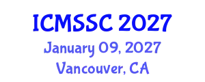 International Conference on Mathematics, Statistics and Scientific Computing (ICMSSC) January 09, 2027 - Vancouver, Canada