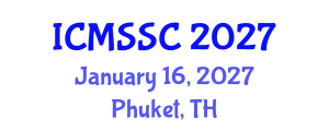 International Conference on Mathematics, Statistics and Scientific Computing (ICMSSC) January 16, 2027 - Phuket, Thailand