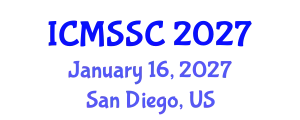 International Conference on Mathematics, Statistics and Scientific Computing (ICMSSC) January 16, 2027 - San Diego, United States