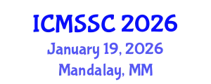 International Conference on Mathematics, Statistics and Scientific Computing (ICMSSC) January 19, 2026 - Mandalay, Myanmar