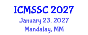 International Conference on Mathematics, Statistics and Scientific Computing (ICMSSC) January 23, 2027 - Mandalay, Myanmar