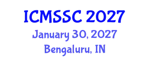 International Conference on Mathematics, Statistics and Scientific Computing (ICMSSC) January 30, 2027 - Bengaluru, India