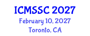 International Conference on Mathematics, Statistics and Scientific Computing (ICMSSC) February 10, 2027 - Toronto, Canada