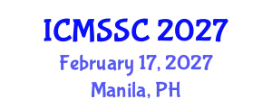 International Conference on Mathematics, Statistics and Scientific Computing (ICMSSC) February 17, 2027 - Manila, Philippines